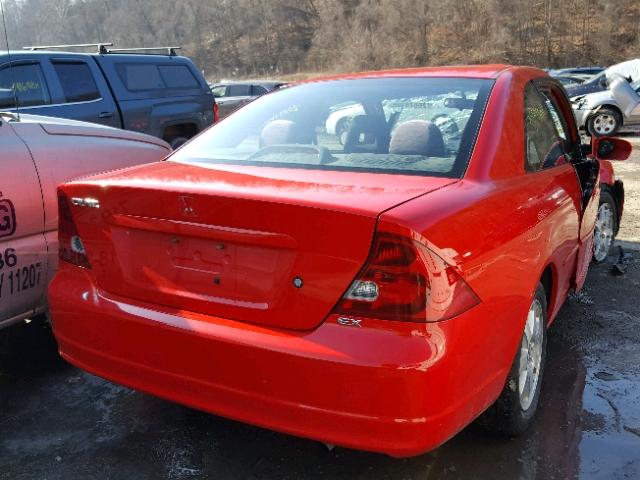 1HGEM22903L073018 - 2003 HONDA CIVIC EX RED photo 4