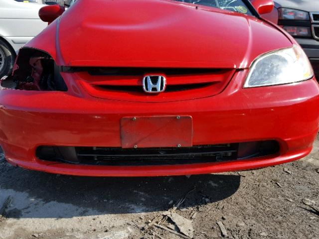 1HGEM22903L073018 - 2003 HONDA CIVIC EX წითელი ფოტო 7