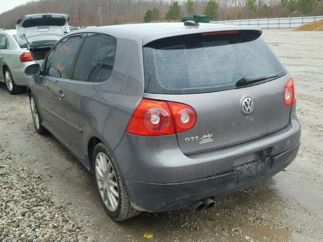 WVWEV71K66W132816 - 2006 VOLKSWAGEN NEW GTI GRAY photo 3