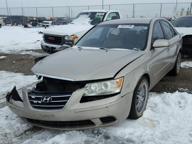 5NPET46C89H435547 - 2009 HYUNDAI SONATA GLS BEIGE photo 2