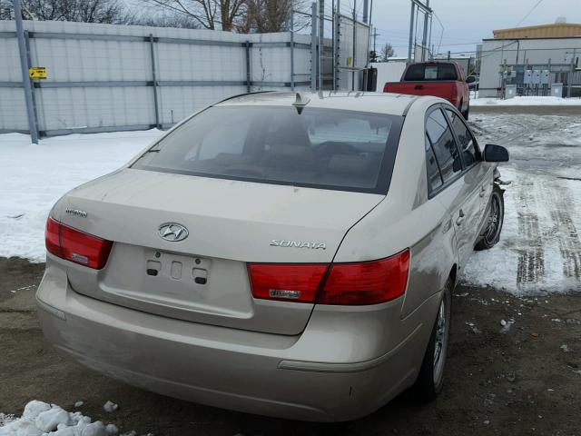 5NPET46C89H435547 - 2009 HYUNDAI SONATA GLS BEIGE photo 4