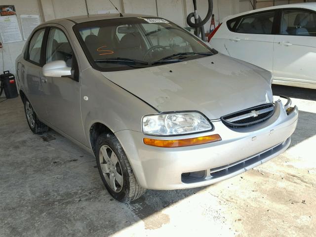 KL1TD56646B530504 - 2006 CHEVROLET AVEO BASE Gümüş fotoğraf 1