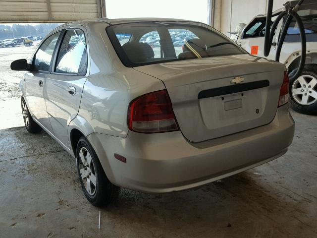 KL1TD56646B530504 - 2006 CHEVROLET AVEO BASE Gümüş fotoğraf 3