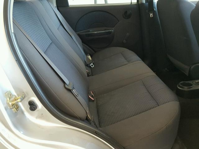 KL1TD56646B530504 - 2006 CHEVROLET AVEO BASE Gümüş fotoğraf 6