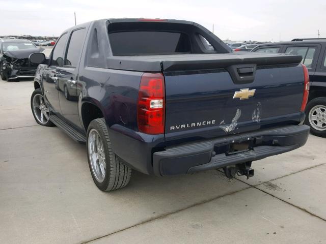 3GNEC12017G132634 - 2007 CHEVROLET AVALANCHE BLUE photo 3