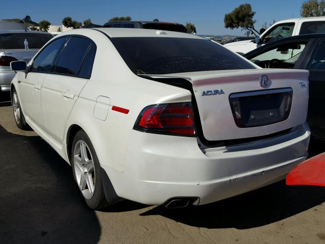 19UUA66215A076808 - 2005 ACURA TL WHITE photo 3