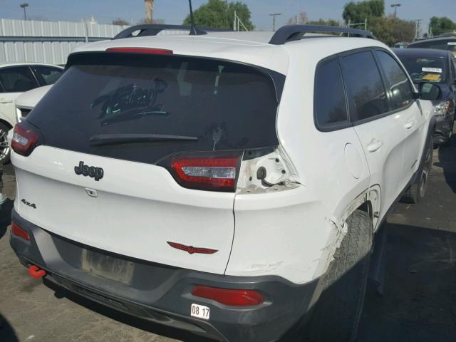 1C4PJMBSXFW757818 - 2015 JEEP CHEROKEE T WHITE photo 4