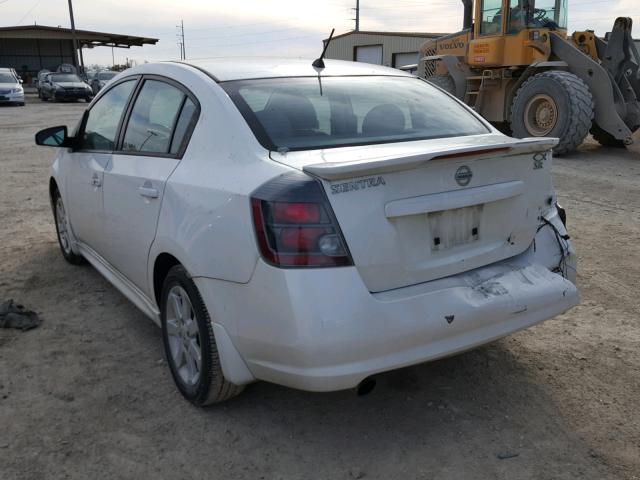 3N1AB6AP7AL691032 - 2010 NISSAN SENTRA 2.0 WHITE photo 3