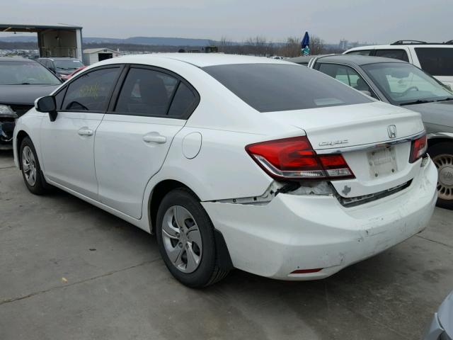 2HGFB2F55EH504793 - 2014 HONDA CIVIC LX WHITE photo 3