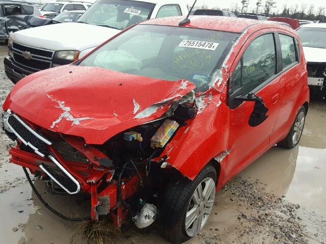 KL8CA6S91EC485336 - 2014 CHEVROLET SPARK LS RED photo 2