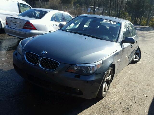 WBANE53507CW66843 - 2007 BMW 525 I GRAY photo 2