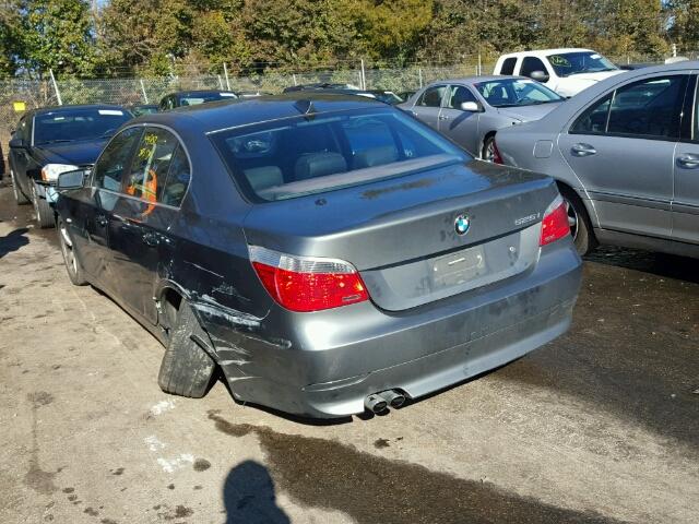 WBANE53507CW66843 - 2007 BMW 525 I GRAY photo 3