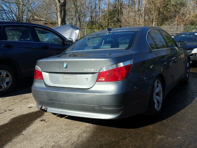 WBANE53507CW66843 - 2007 BMW 525 I GRAY photo 4