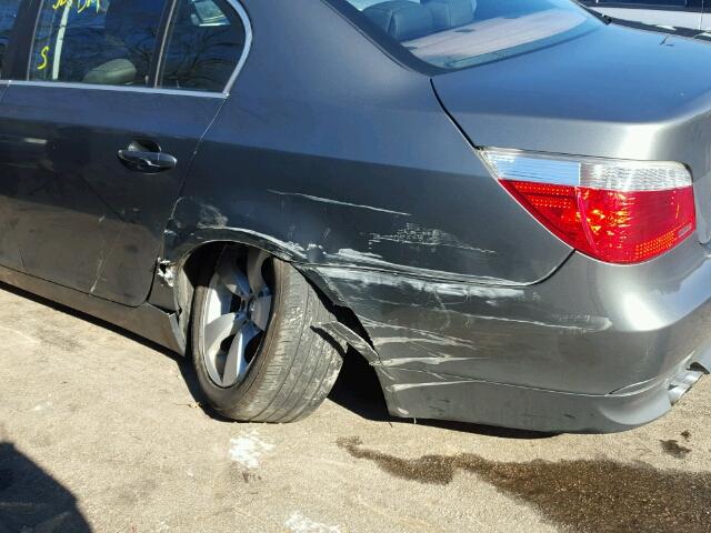 WBANE53507CW66843 - 2007 BMW 525 I GRAY photo 9