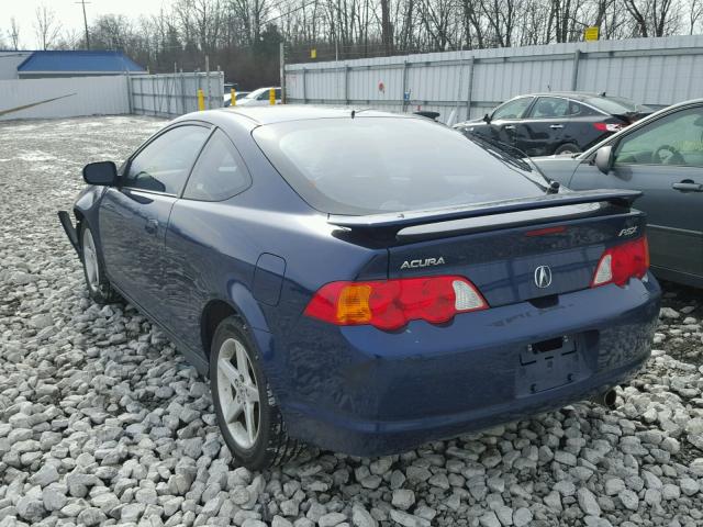 JH4DC54844S011887 - 2004 ACURA RSX BLUE photo 3