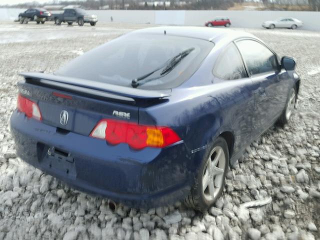 JH4DC54844S011887 - 2004 ACURA RSX BLUE photo 4