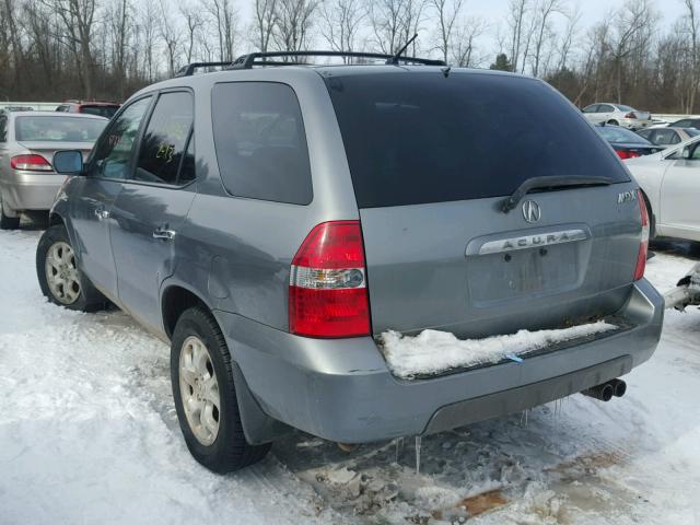 2HNYD18882H506014 - 2002 ACURA MDX TOURIN GRAY photo 3