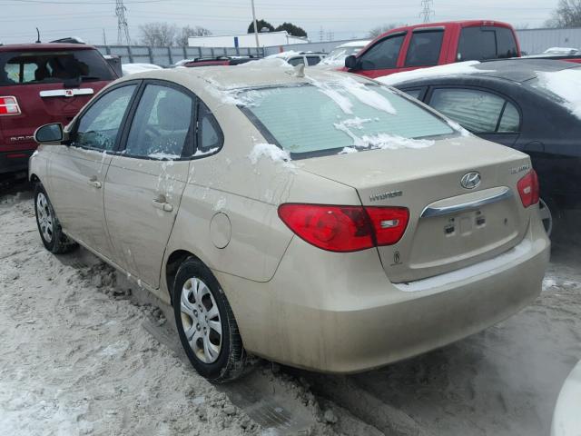 KMHDU4AD2AU931393 - 2010 HYUNDAI ELANTRA BL TAN photo 3