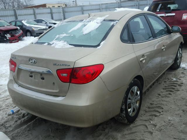 KMHDU4AD2AU931393 - 2010 HYUNDAI ELANTRA BL TAN photo 4