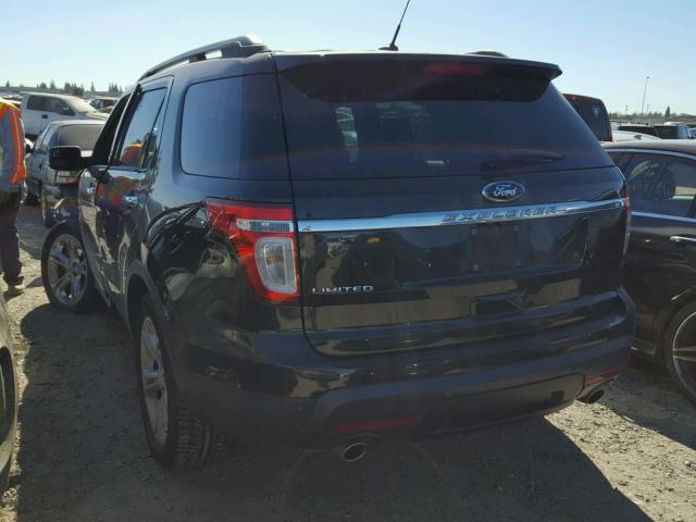 1FM5K7F84DGB07759 - 2013 FORD EXPLORER L BLACK photo 3