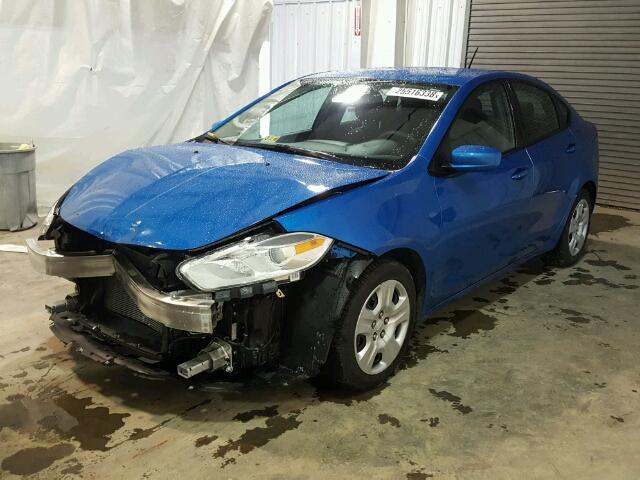 1C3CDFAA9GD684548 - 2016 DODGE DART SE BLUE photo 2