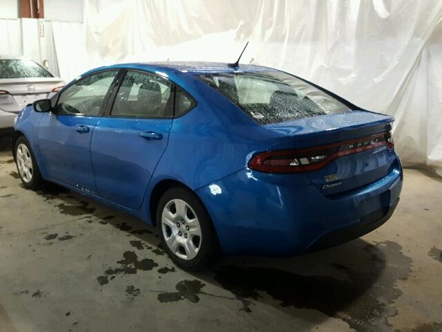 1C3CDFAA9GD684548 - 2016 DODGE DART SE BLUE photo 3