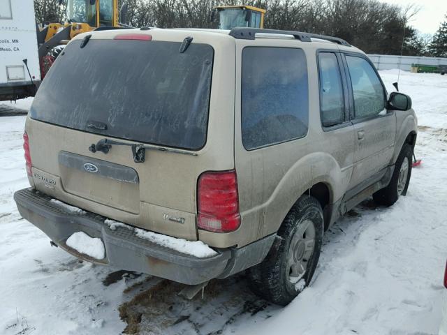 1FMYU70E12UB38214 - 2002 FORD EXPLORER S GOLD photo 4