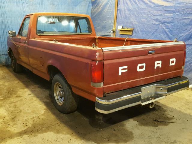 1FTCF15Y3HLA62812 - 1987 FORD F150 RED photo 3