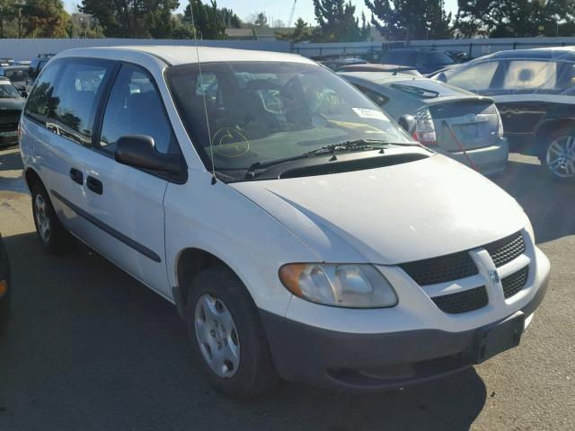 1B4GP25B02B505394 - 2002 DODGE CARAVAN SE WHITE photo 1