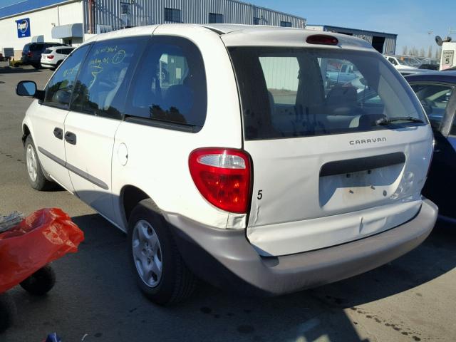 1B4GP25B02B505394 - 2002 DODGE CARAVAN SE WHITE photo 3