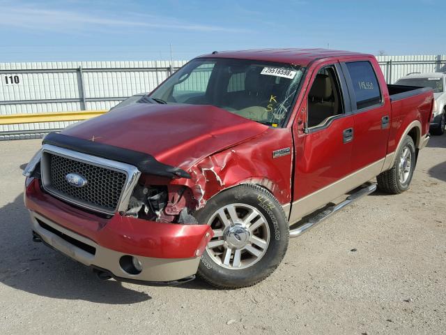 1FTPW14V07KC25025 - 2007 FORD F150 SUPER RED photo 2