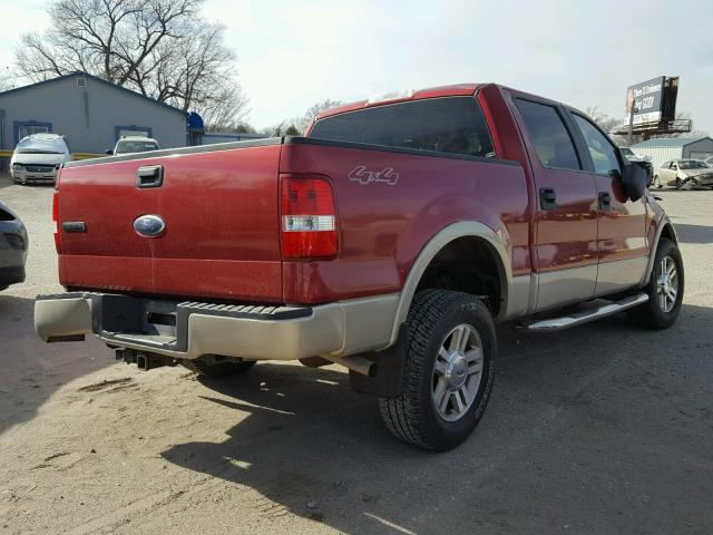 1FTPW14V07KC25025 - 2007 FORD F150 SUPER RED photo 4