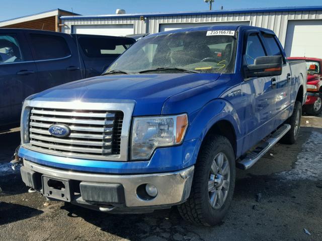 1FTFW1EF7BKD44105 - 2011 FORD F150 SUPER BLUE photo 2