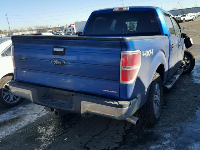 1FTFW1EF7BKD44105 - 2011 FORD F150 SUPER BLUE photo 4