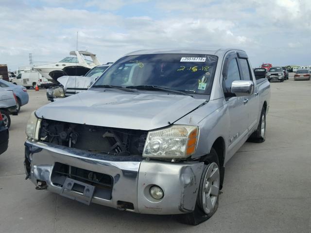 1N6BA07A46N505603 - 2006 NISSAN TITAN XE SILVER photo 2