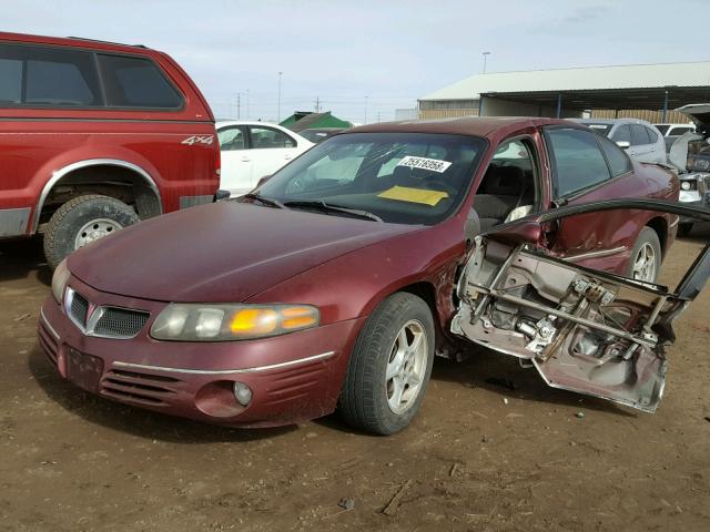 1G2HX54KX14191979 - 2001 PONTIAC BONNEVILLE RED photo 2