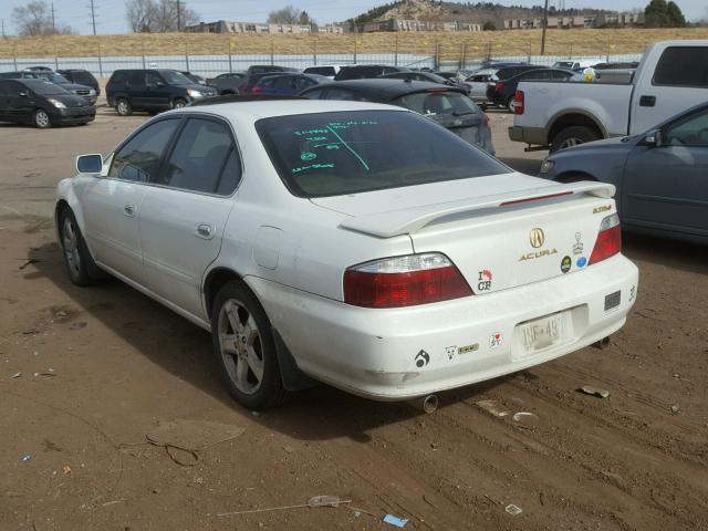 19UUA56812A035444 - 2002 ACURA 3.2TL TYPE WHITE photo 3