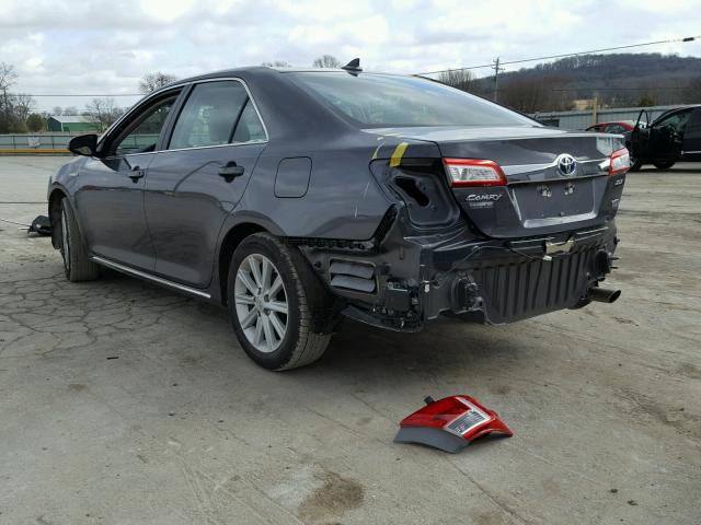 4T1BD1FK8DU065474 - 2013 TOYOTA CAMRY HYBR GRAY photo 3