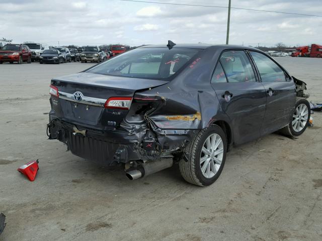 4T1BD1FK8DU065474 - 2013 TOYOTA CAMRY HYBR GRAY photo 4