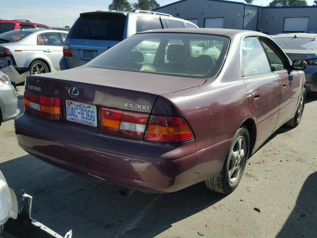 JT8BF22G9V0064427 - 1997 LEXUS ES 300 MAROON photo 4