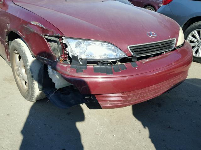 JT8BF22G9V0064427 - 1997 LEXUS ES 300 MAROON photo 9