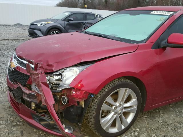 1G1PH5SC1C7402125 - 2012 CHEVROLET CRUZE LTZ RED photo 9