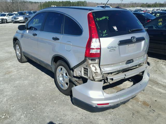 5J6RE3H34AL000988 - 2010 HONDA CR-V LX SILVER photo 3