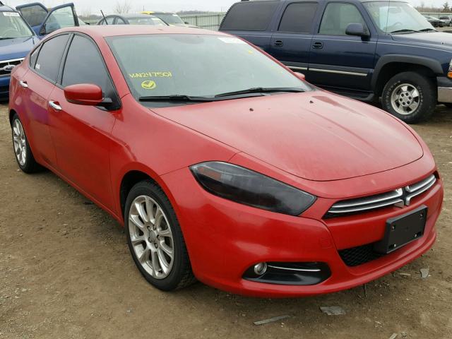 1C3CDFCH4DD247501 - 2013 DODGE DART LIMIT RED photo 1