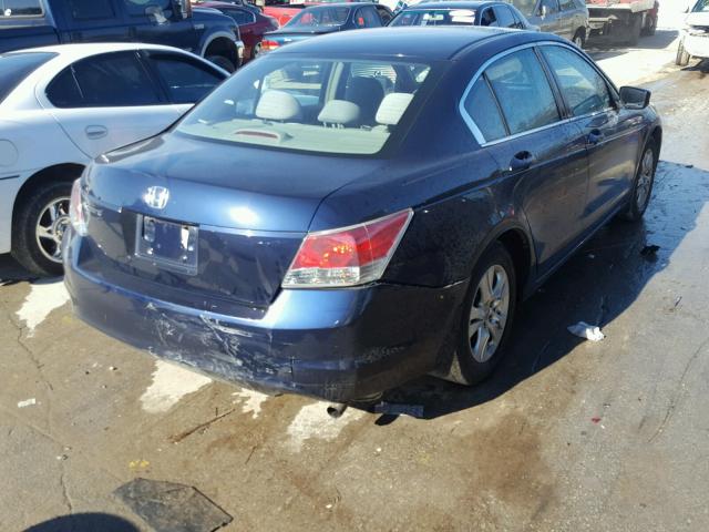 1HGCP25468A000575 - 2008 HONDA ACCORD LXP BLUE photo 4