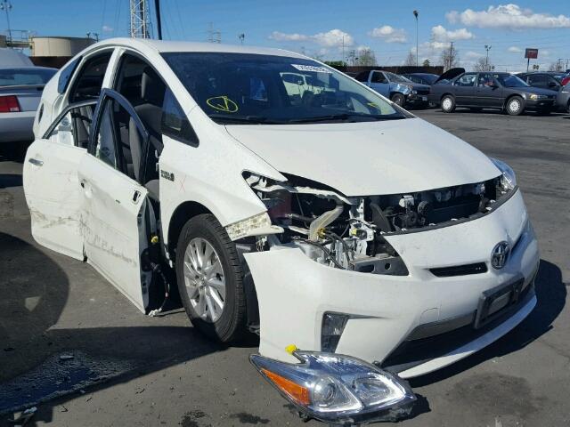 JTDKN3DP3E3058239 - 2014 TOYOTA PRIUS PLUG WHITE photo 1