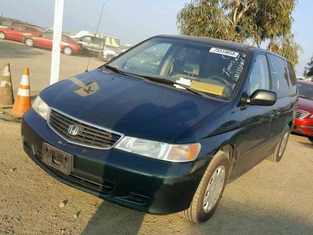 2HKRL185XYH525229 - 2000 HONDA ODYSSEY LX GREEN photo 2