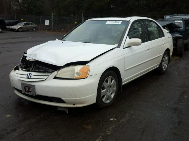 2HGES26792H601679 - 2002 HONDA CIVIC EX WHITE photo 2