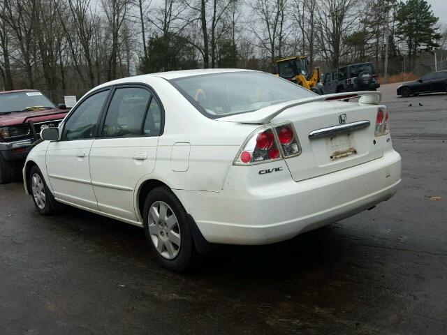 2HGES26792H601679 - 2002 HONDA CIVIC EX WHITE photo 3