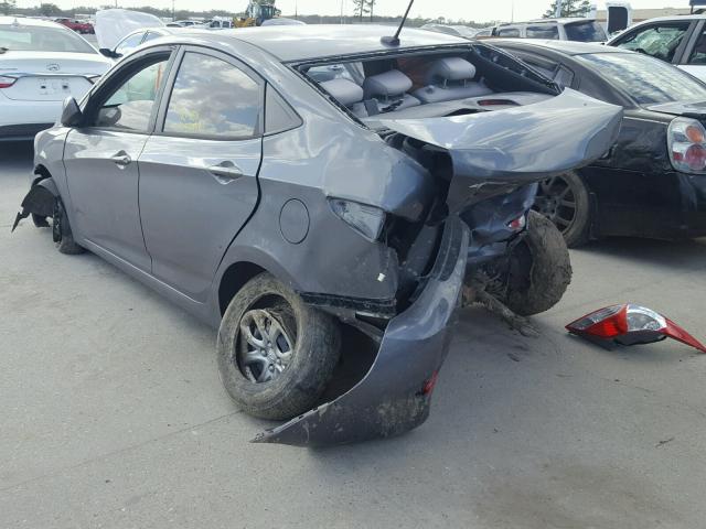 KMHCT4AE6DU535771 - 2013 HYUNDAI ACCENT GLS GRAY photo 3